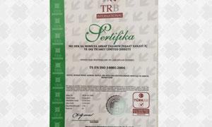 TS EN ISO 14001:2004 Sertifikas