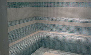 Buhar Odas Mavi Beyaz Mozaik, Buhar Banyolar